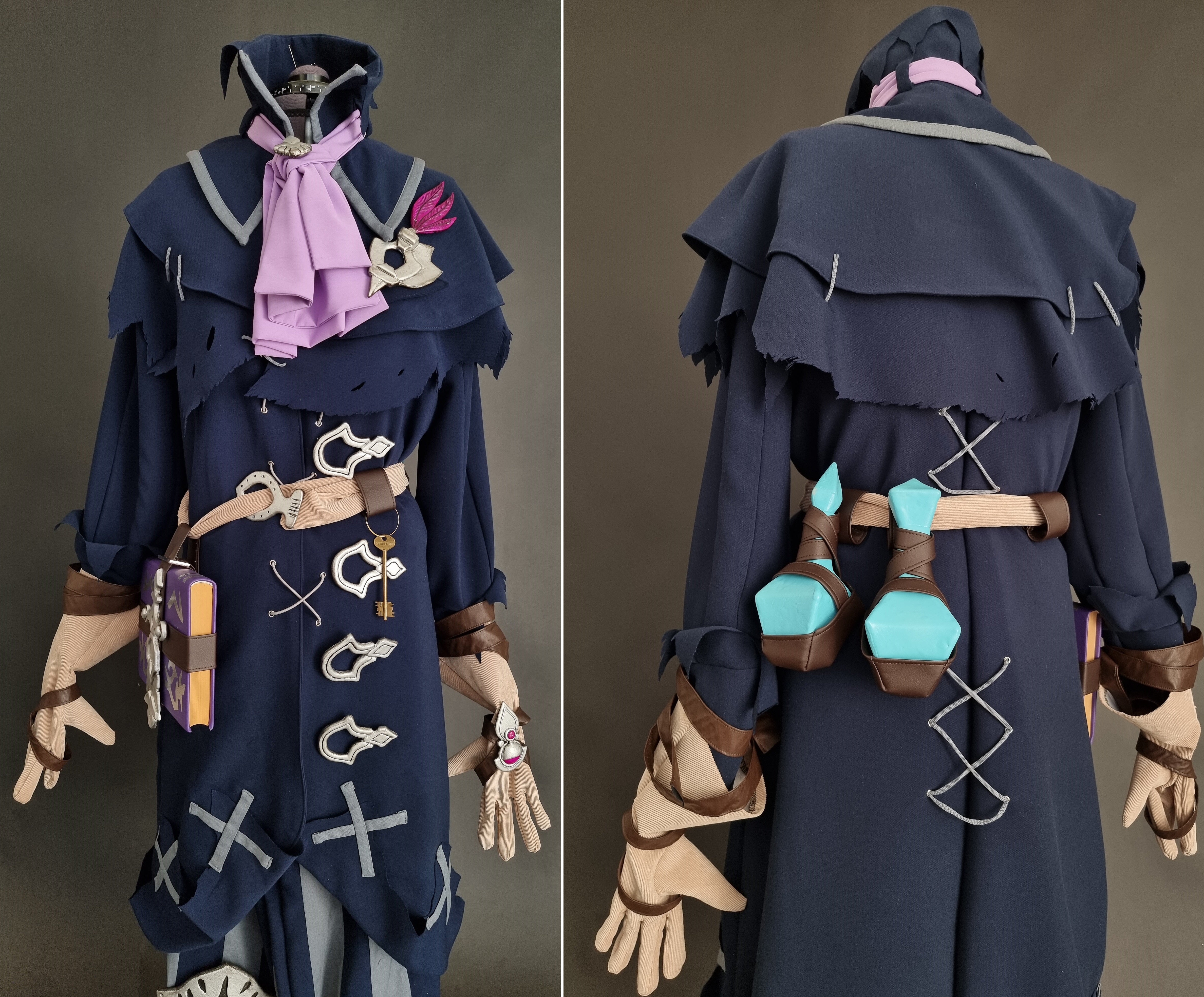 Black Mage Cosplay Costume, Final Fantasy, FFXIV Black Mage