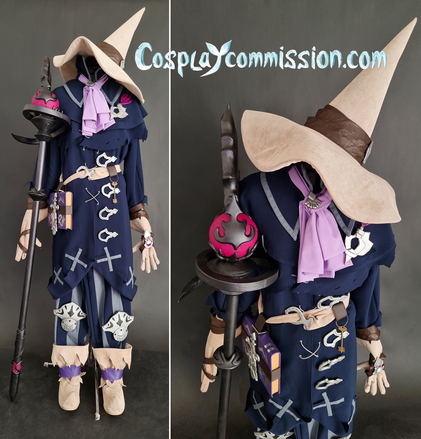 Black Mage Cosplay Costume, Final Fantasy, FFXIV Black Mage